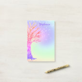 レインボーガーリースパークルズモノグラム名 ポストイット (デスク上)