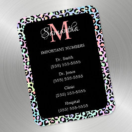 レインボーガーリーヒョウとブラックの重要数値 マグネット