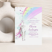 レインボーガーリー魔法ユニコーンスターズバースデーパーティー 招待状