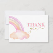 レインボーガールサンキューノートカード ノートカード (正面)