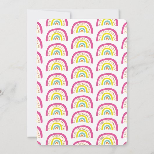 レインボーガールズファースト誕生日パーティー 招待状 (裏面)