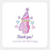 レインボーガールズ6thバースデーパーティーお気に入りシール スクエアシール (正面)