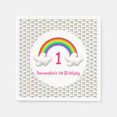 レインボーガールニーエイジ誕生日 スタンダードカクテルナプキン (正面)