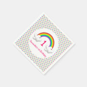 レインボーガールニーエイジ誕生日 スタンダードカクテルナプキン (角)