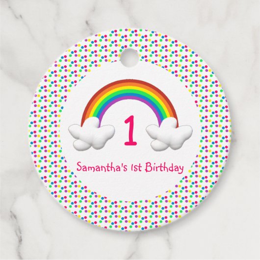 レインボーガールニーエイジ誕生日 フェイバータグ (正面)