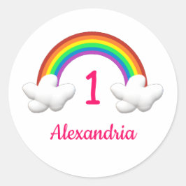 レインボーガールニーエイジ誕生日 ラウンドシール