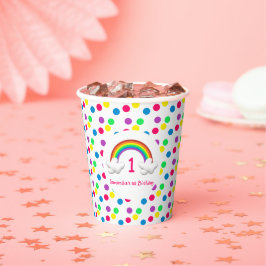 レインボーガールニーエイジ誕生日 紙コップ