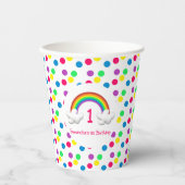 レインボーガールニーエイジ誕生日 紙コップ (正面)