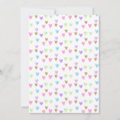 レインボーガールファースト誕生日マジカル金ゴールドグリッター 招待状 (裏面)