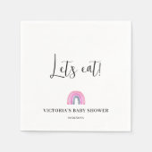 レインボーガールベビーシャワー スタンダードカクテルナプキン (正面)