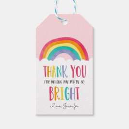 レインボーガール誕生日ベビーシャワーありがとうラベル ギフトタグ