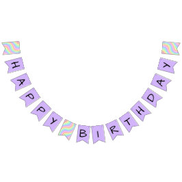 レインボーガール５歳の誕生日 お誕生日おめでとう バンティングフラッグ