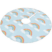 レインボーキッズクリスマスストッキング ブラッシュドポリエステルツリースカート (アングル)