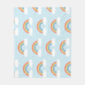 レインボーキッズマジカルパターン フリースブランケット (正面)