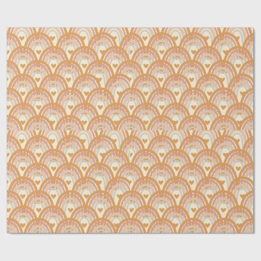 レインボーキッズラッピング紙かわいいカラフル誕生日 ラッピングペーパー (フラット)