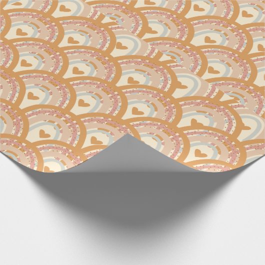 レインボーキッズラッピング紙かわいいカラフル誕生日 ラッピングペーパー (角)