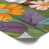 レインボーキッズルームポスター付き魔法のユニコーン ポスター (角)