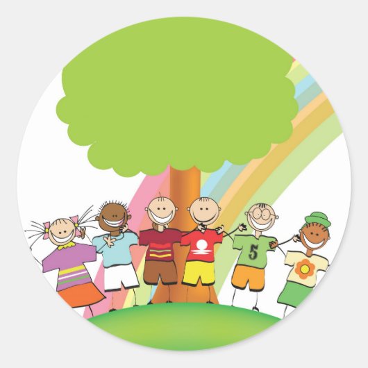 レインボーキッズ ラウンドシール (正面)