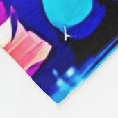 レインボーキッテンポートレート フリースブランケット (角)