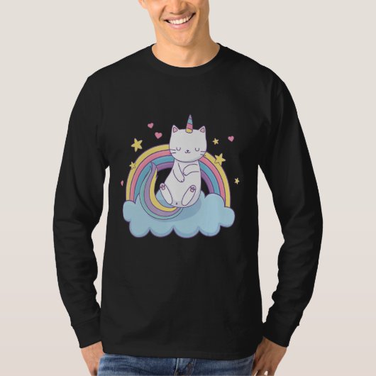 レインボーキットコーン付きカチコーン Tシャツ (正面)