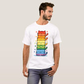 レインボーキティキャットプライド Tシャツ (正面フル)