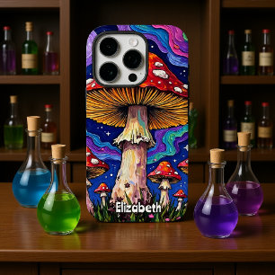 レインボーキノコ牧草地 iPhone 16 PROケース