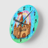 レインボーキャッスル ラウンド壁時計 (傾斜)