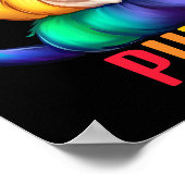 レインボーキャッツパーライドブラック ポスター (角)