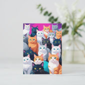 レインボーキャッツ、ポストクロッシング ポストカード (スタンド正面)