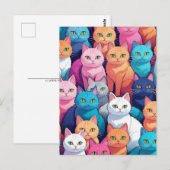 レインボーキャッツ、ポストクロッシング ポストカード (正面/裏面)