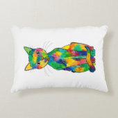 レインボーキャットアクセント枕 アクセントクッション (正面)