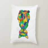 レインボーキャットアクセント枕 アクセントクッション (裏面(縦))