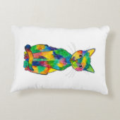 レインボーキャットアクセント枕 アクセントクッション (裏面)