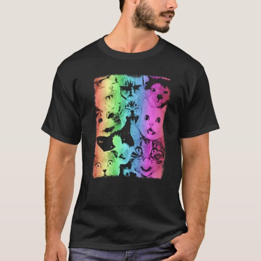 レインボーキャットファミリー Tシャツ (正面)