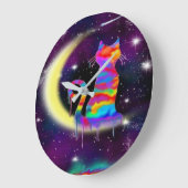 レインボーキャット ラージ壁時計 (傾斜)