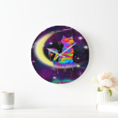 レインボーキャット ラージ壁時計 (ホーム)