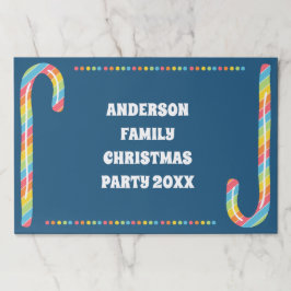 レインボーキャンディキャンズクリスマス紙ランチョンマット ペーパーパッド