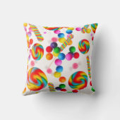 レインボーキャンディスイーツキャンディランド棒つきキャンデー カラフル クッション (裏面)