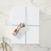 レインボーキャンディスウィートバースデーパーティーカスタムの好意 ギフトタグ (より糸付き)