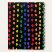 レインボーキャンディドット付きブラック プランナー手帳 (裏面)