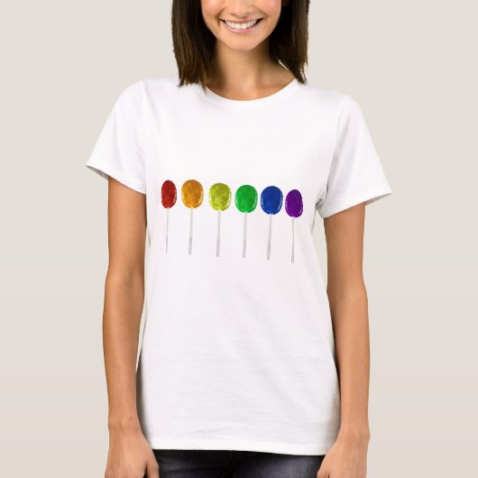 レインボーキャンディポップ Tシャツ (正面)