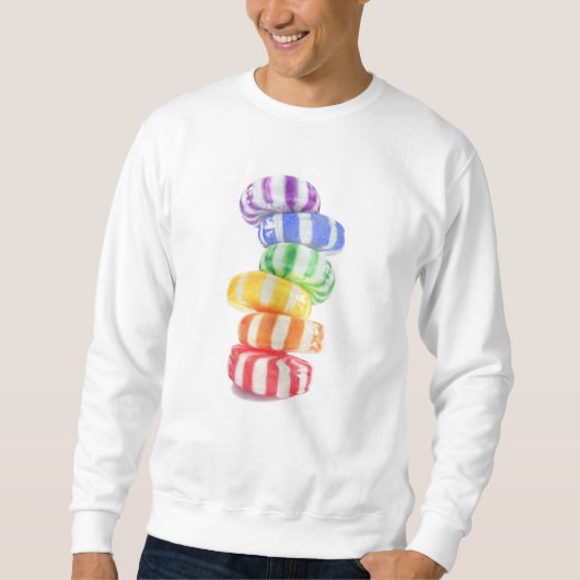 レインボーキャンディメンズベーシックSweatshirt スウェットシャツ (正面)