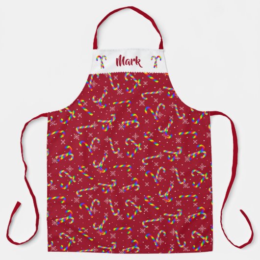 レインボーキャンディーキャンセクリスマス エプロン (正面)