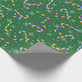 レインボーキャンディーキャンセクリスマス ラッピングペーパー