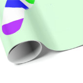 レインボーキャンディーケインクリスマスラッピング紙 ラッピングペーパー (ロールコーナー)