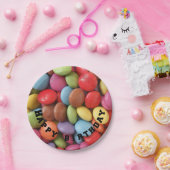 レインボーキャンディ紙プレート ペーパープレート (パーティー)