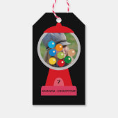 レインボーキャンディ風味豊かなガンボールパーソナライズされたパーティー ギフトタグ (裏面)