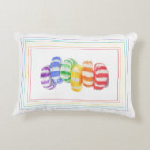 レインボーキャンディ12x16アクセントピロー アクセントクッション (裏面)