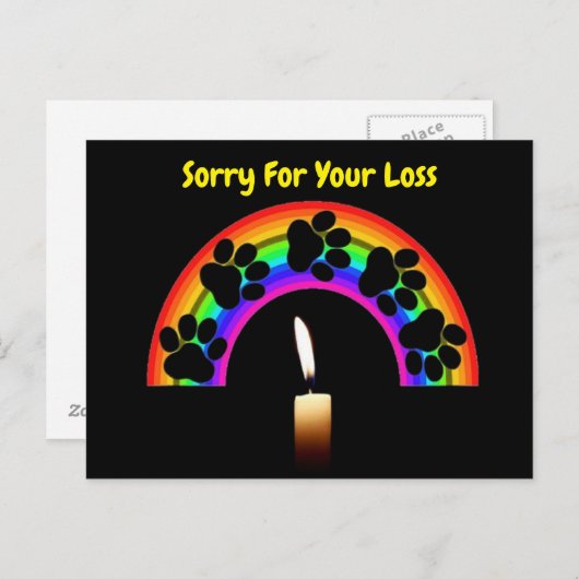 レインボーキャンドル付 ポストカード あなたの (正面/裏面)