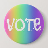 レインボーキャンペーンボタンの投票 缶バッジ (正面)